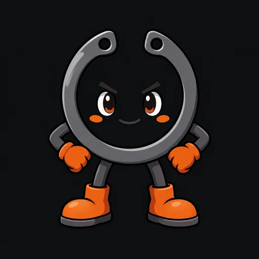 Circlip, a cartoon snap ring character