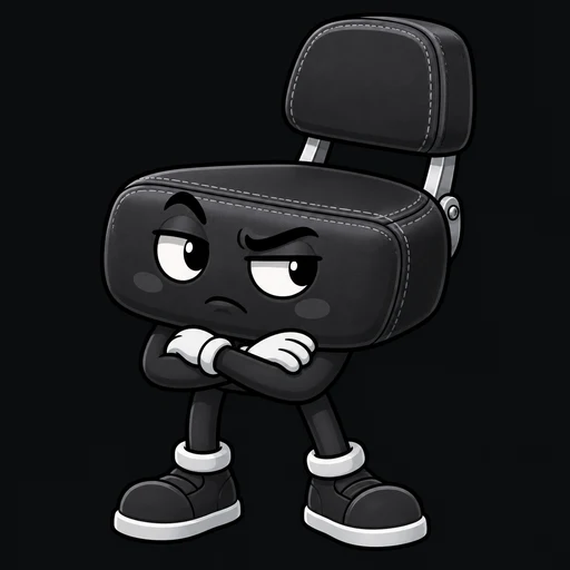 Pillion, a cartoon passenger seat character